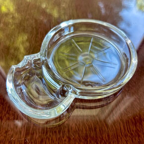 Vintage Fostoria Mademoiselle Clear Glass Coasters with Spoon Rest – Set of 4 - Picture 9 of 15